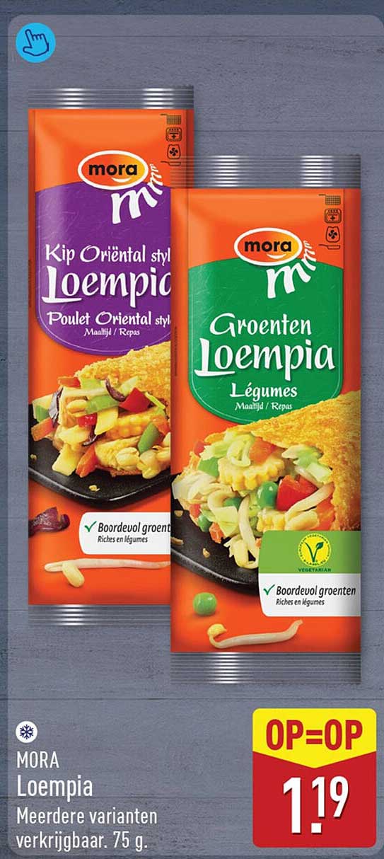 MORA Loempia Meerdere varianten verkrijgbaar. 75 g. OP=OP