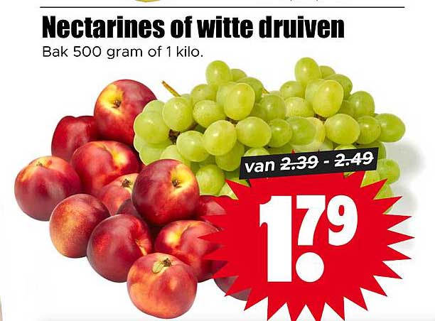 Nectarines of witte druiven
