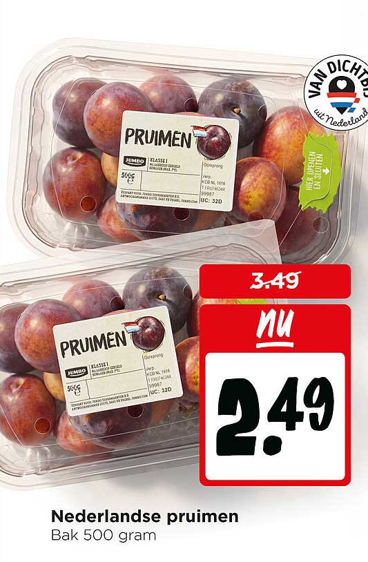 Nederlandse pruimen Bak 500 gram