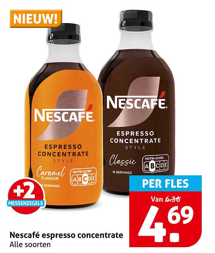 Nescafé espresso concentrate Alle soorten +2 Messenzegels