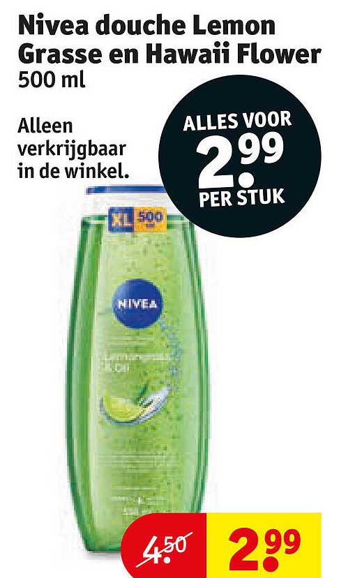 Nivea douche Lemon Grasse en Hawaï Flower 500 ml