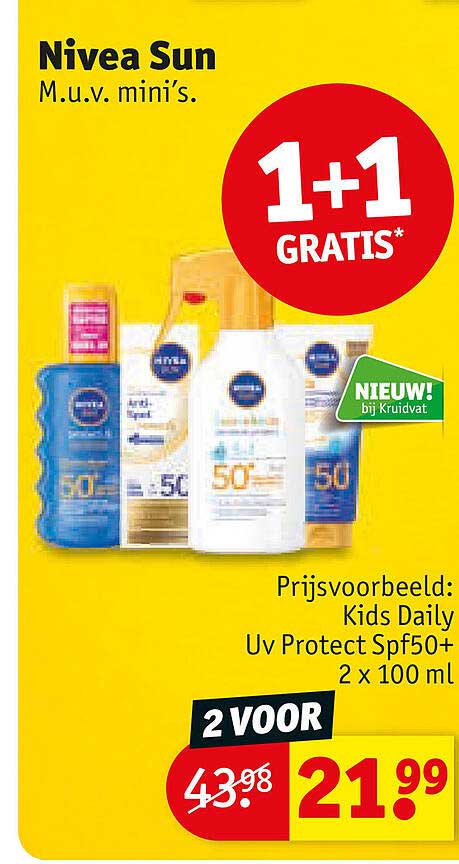 Nivea Sun M.u.v. mini’s. 1+1 GRATIS*