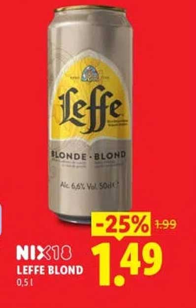 NIX10 LEFFE BLOND 0,5 l -25%