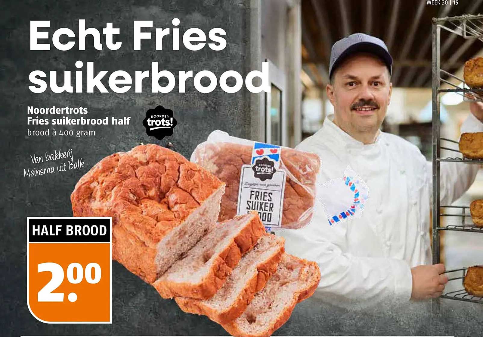 Noordertrots Fries suikerbrood half brood à 400 gram