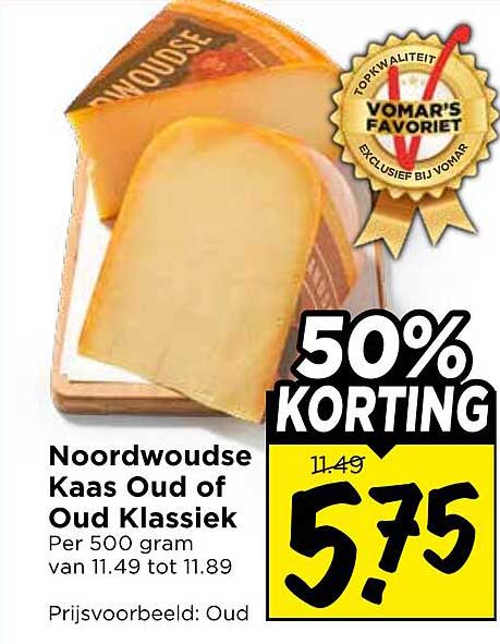 Noordwoudse Kaas Oud of Oud Klassiek 50% KORTING