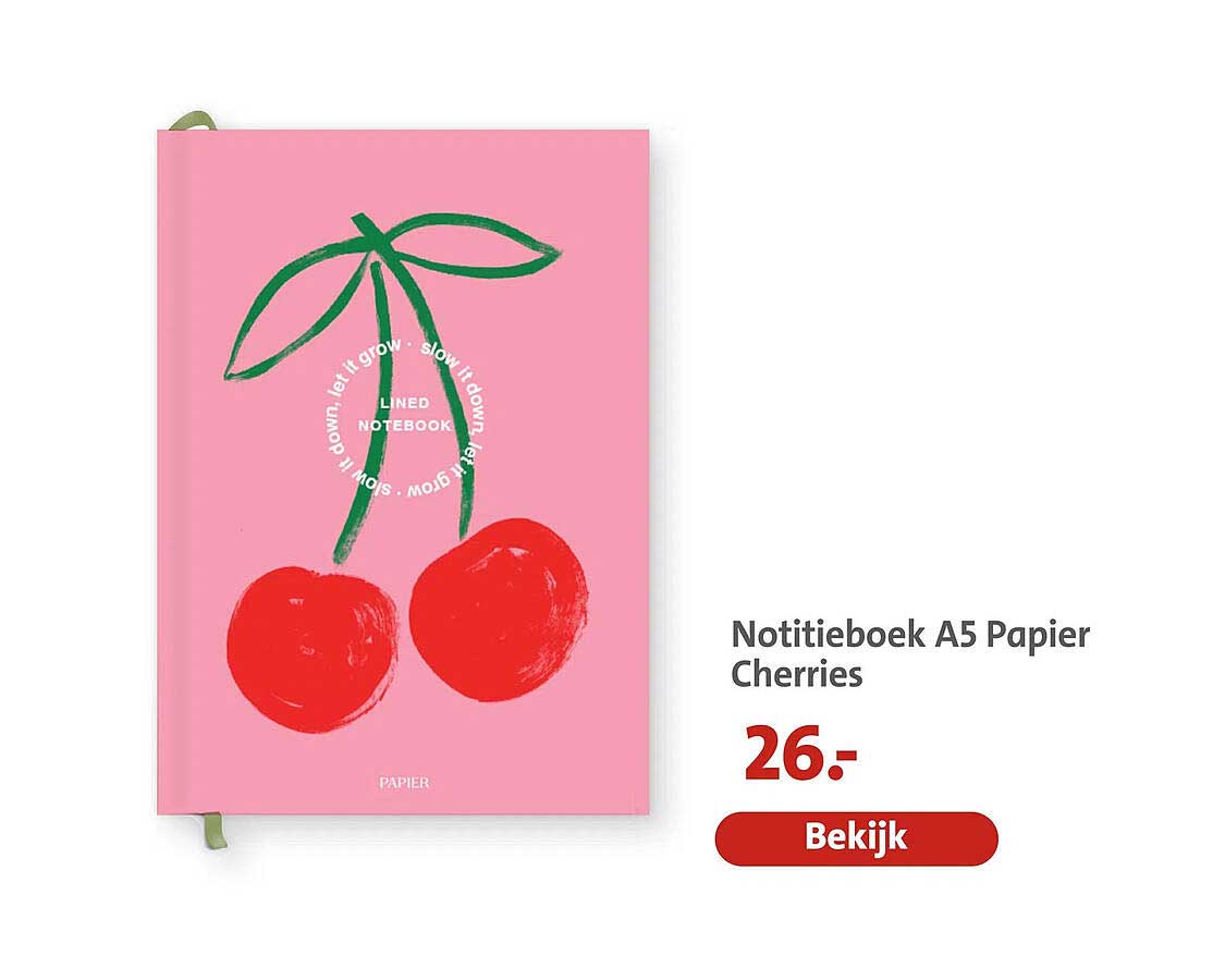 Notitieboek A5 Papier Cherries