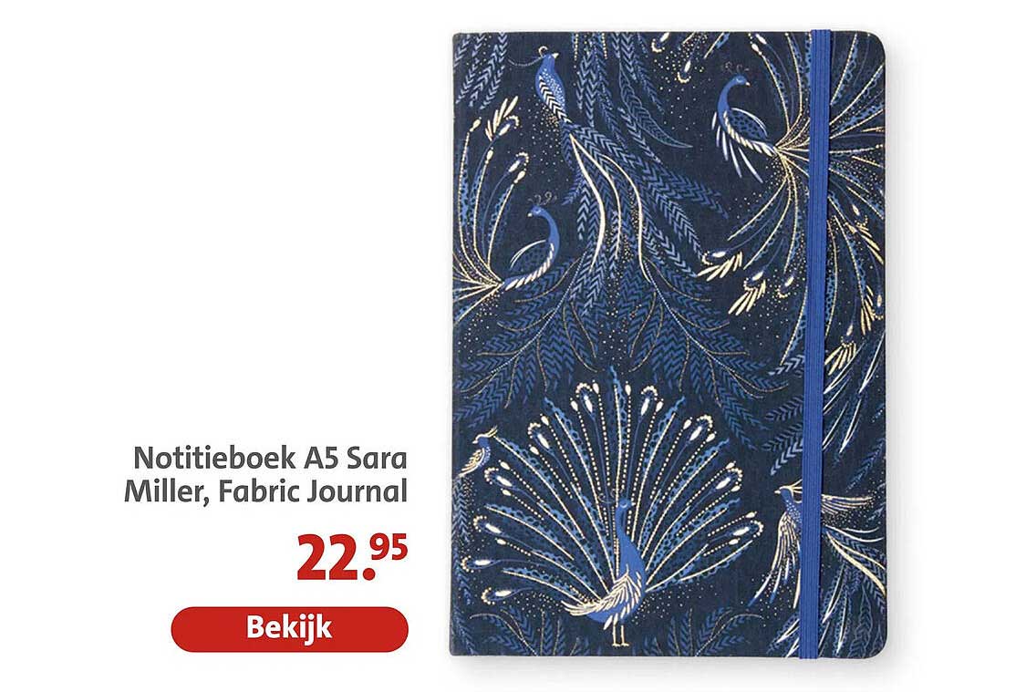 Notitieboek A5 Sara Miller, Fabric Journal
