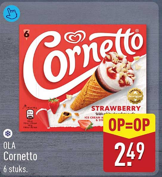OLA Cornetto 6 stuks. OP=OP