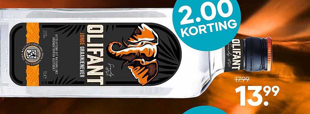 OLIFANT jonge graanjenever 2.00 KORTING
