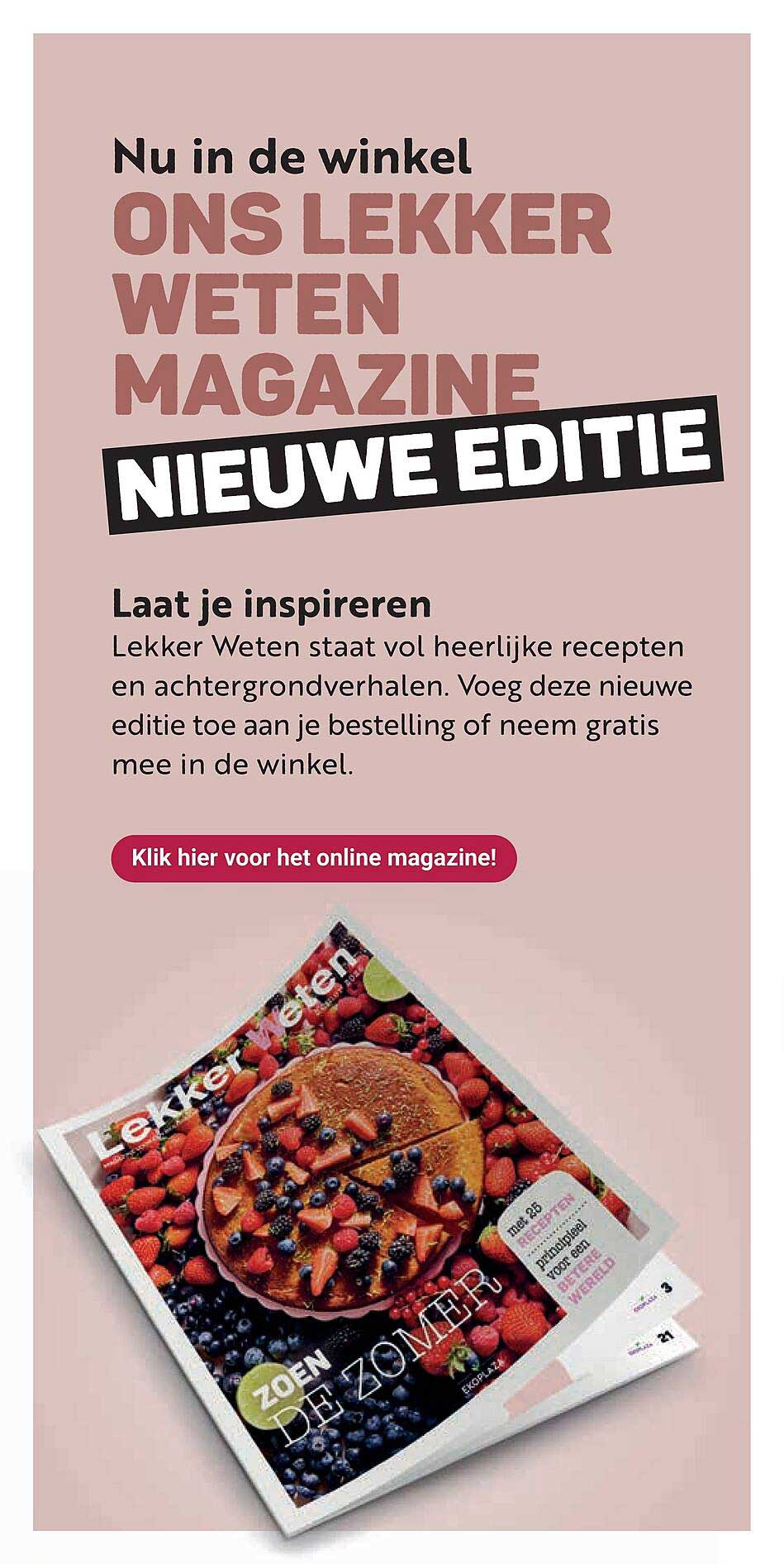 ONS LEKKER WETEN MAGAZINE NIEUWE EDITIE