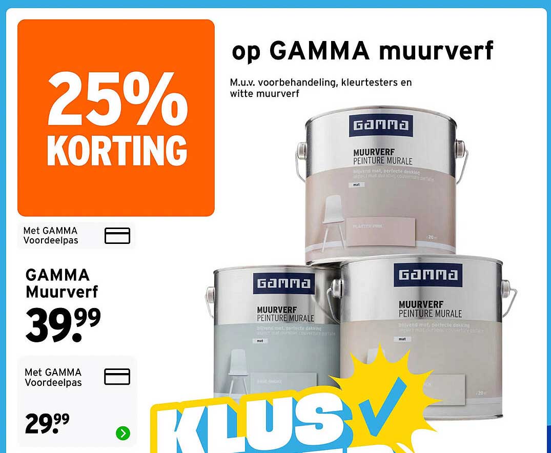 op GAMMA muurverf