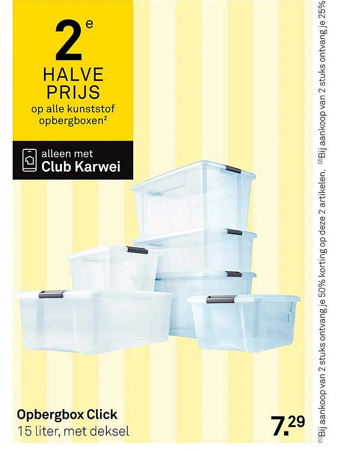Opbergbox Click 2e halve prijs
