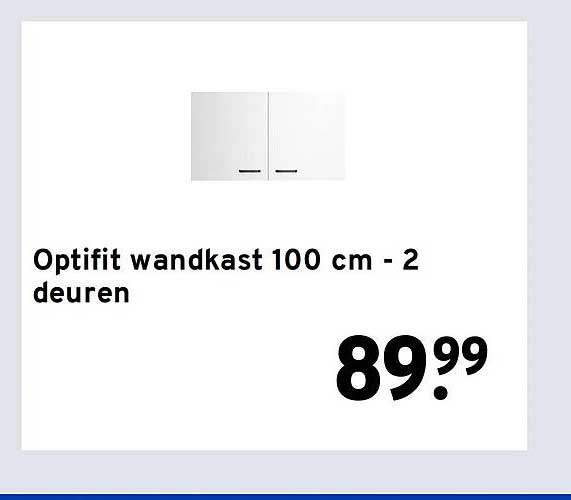 Optifit wandkast 100 cm - 2 deuren