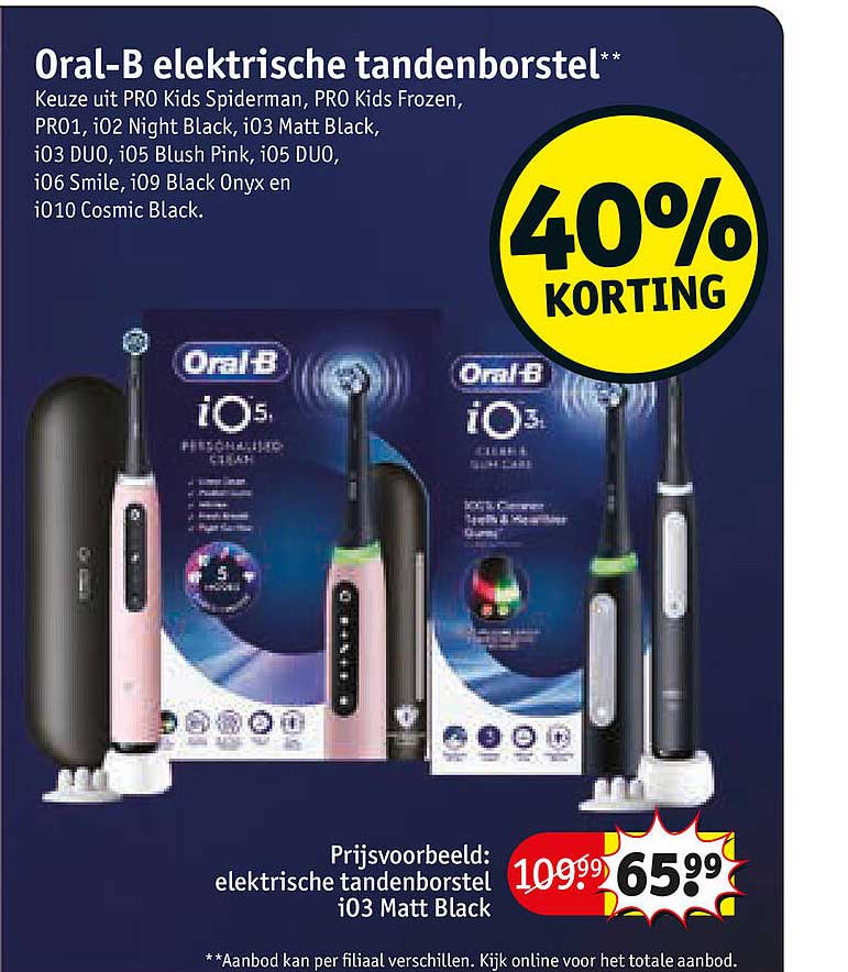 Oral-B elektrische tandenborstel** 40% korting
