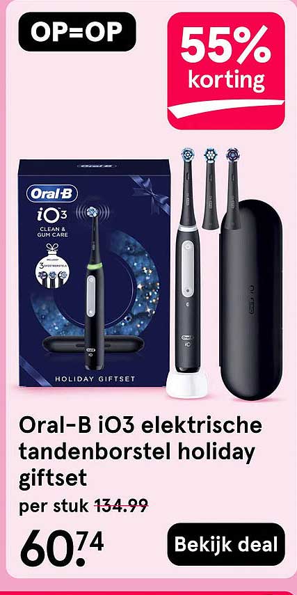 Oral-B iO3 elektrische tandenborstel holiday giftset