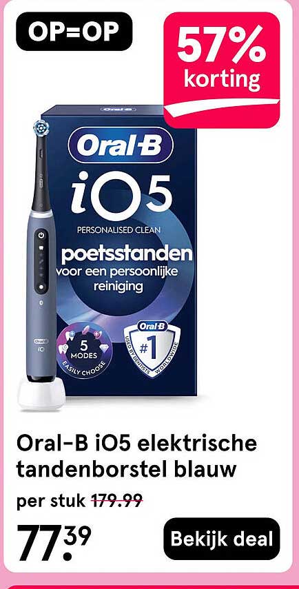 Oral-B iO5 elektrische tandenborstel blauw
