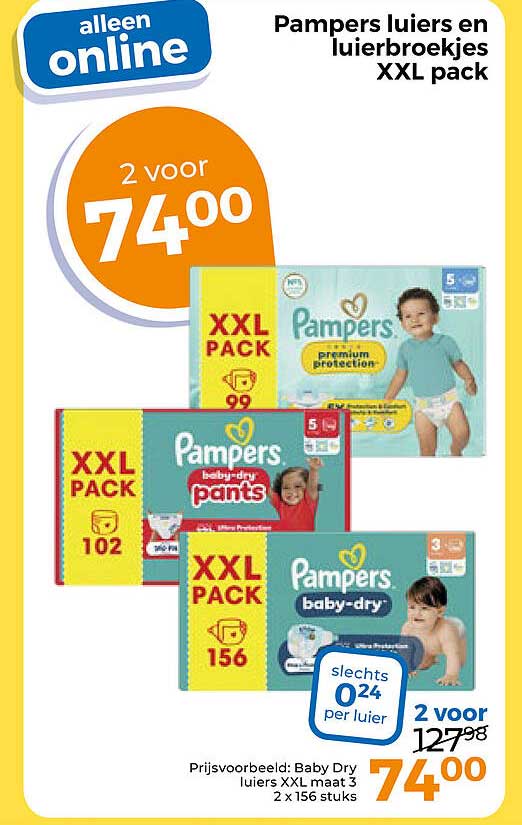 Pampers luiers en luierbroekjes XXL pack