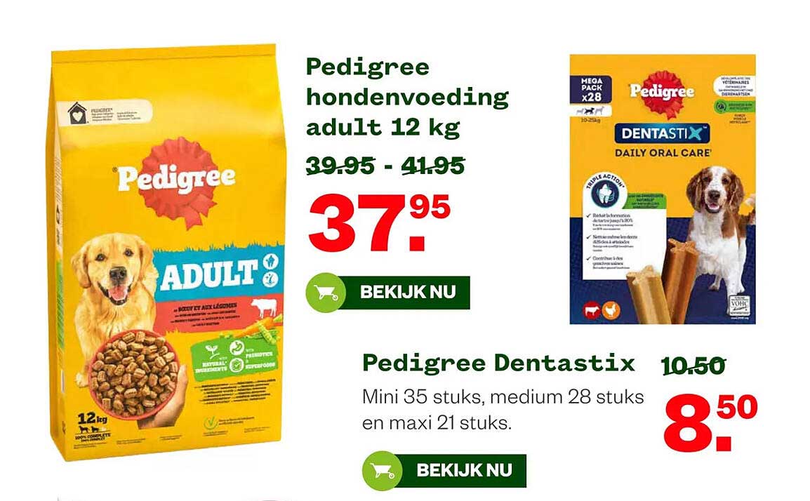 Pedigree hondenvoeding adult 12 kg