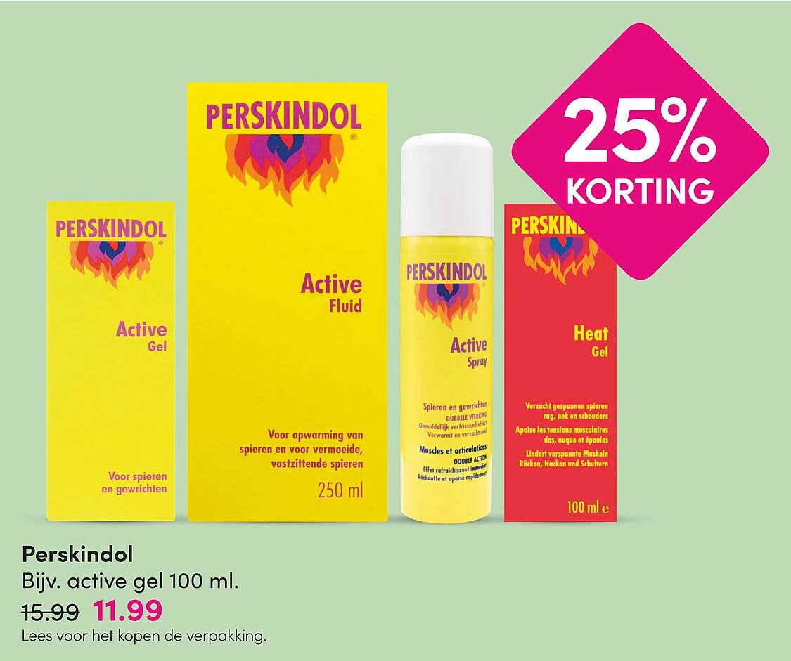 Perskindol Bijv. active gel 100 ml.