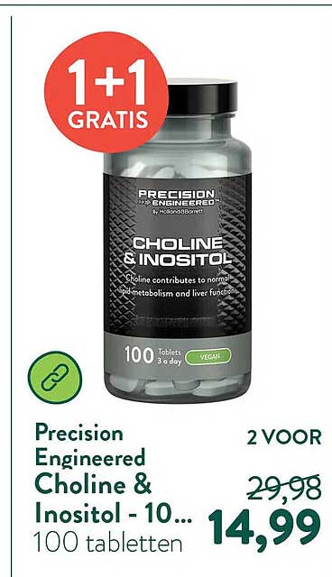 Precision Engineered Choline & Inositol - 10 ... 100 tabletten 1+1 GRATIS