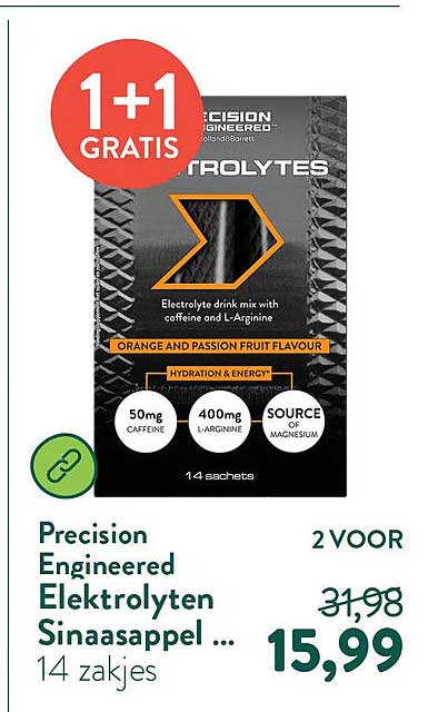 Precision Engineered Elektrolyten Sinaasappel ... 1+1 GRATIS