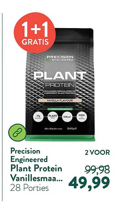Precision Engineered Plant Protein Vanillesmaa... 28 Porties 1+1 GRATIS