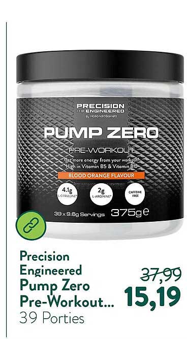 Precision Engineered Pump Zero Pre-Workout...