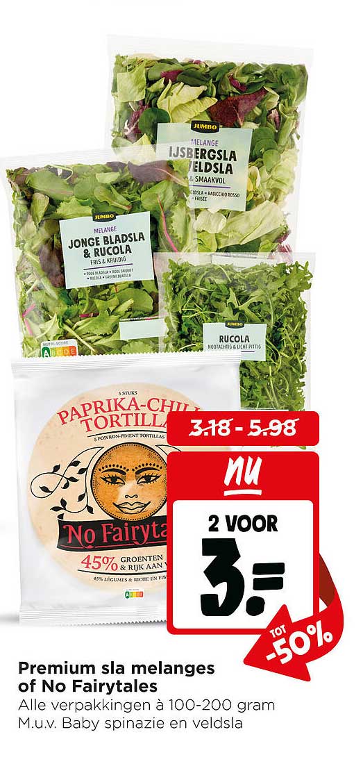 Premium sla melanges of No Fairytales 2 voor 3.=