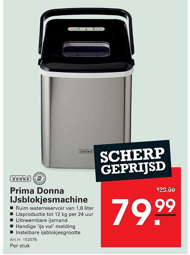 Prima Donna IJsblokjesmachine
