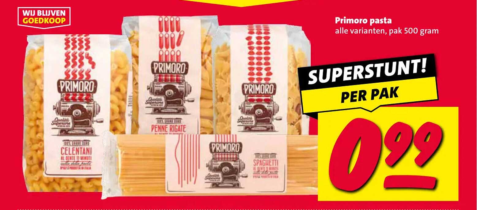 Primoro pasta alle varianten, pak 500 gram