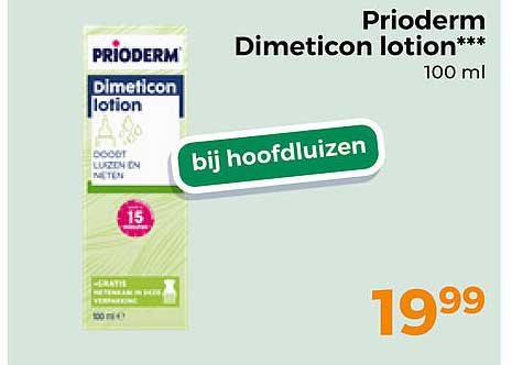 Prioderm Dimeticon lotion*** 100 ml bij hoofdluizen