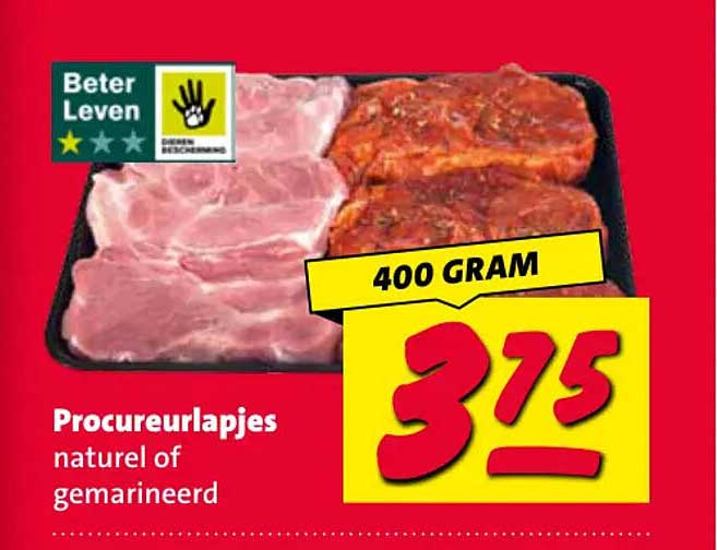 Procureurlapjes naturel of gemarineerd