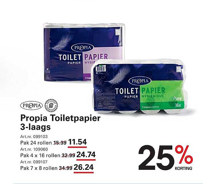 Propia Toiletpapier 3-laags