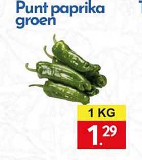 Punt paprika groen