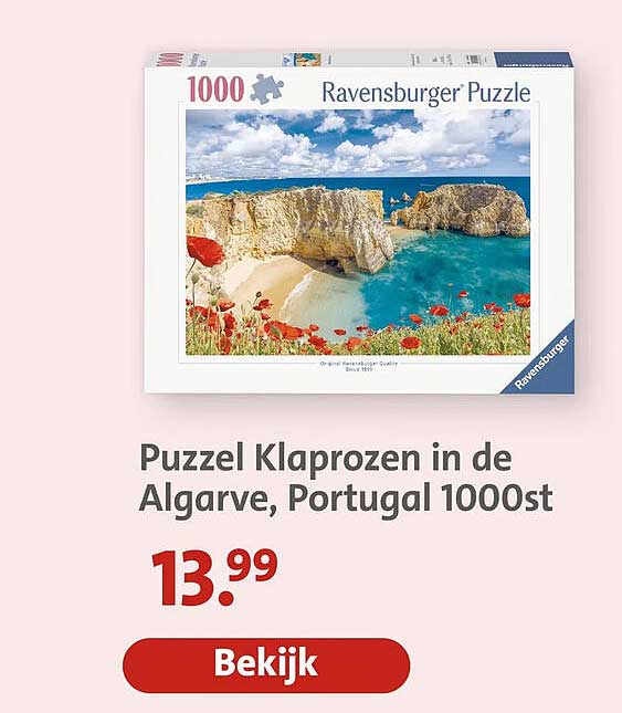 Puzzel Klaprozen in de Algarve, Portugal 1000st
