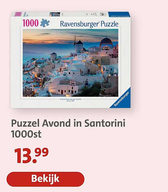 Puzzle Avond in Santorini 1000st