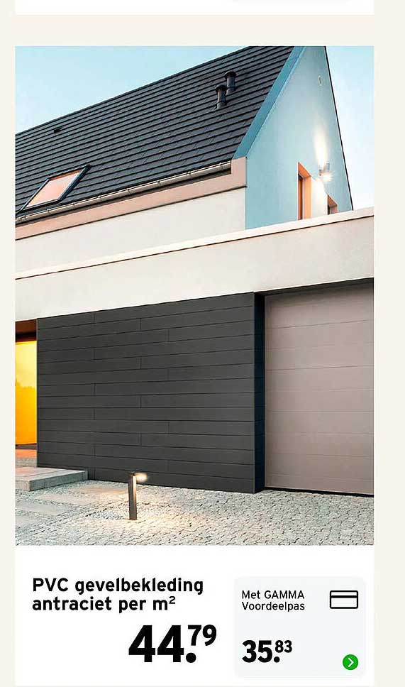 PVC gevelbekleding antraciet per m²