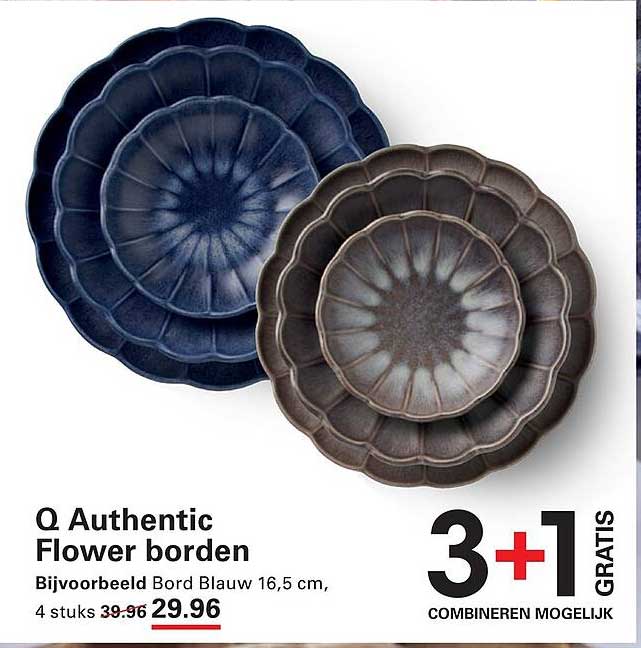 Q Authentic Flower borden 3+1 GRATIS