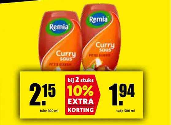 Remia Curry Saus 10% EXTRA KORTING bij 2 stuks
