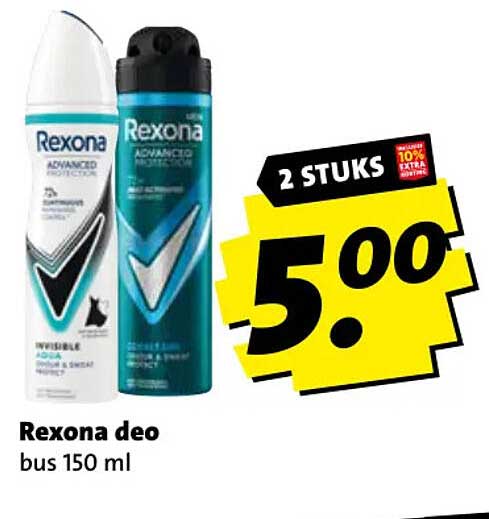 Rexona deo bus 150 ml 2 STUKS
