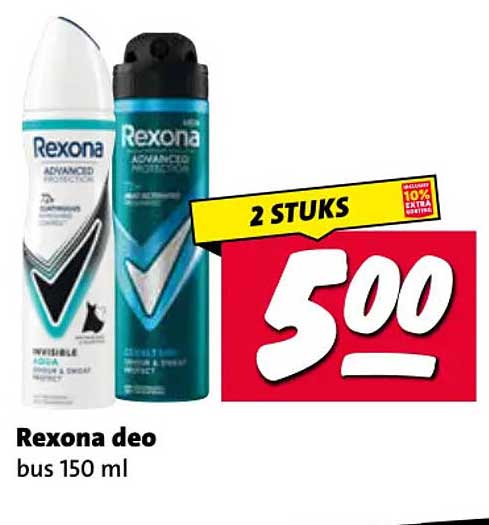 Rexona deo bus 150 ml 2 STUKS