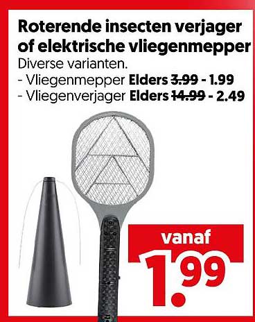 Roterende insecten verjager of elektrische vliegenmepper