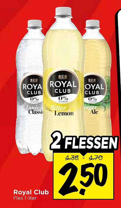 Royal Club Fles 1 liter 2 FLESSEN