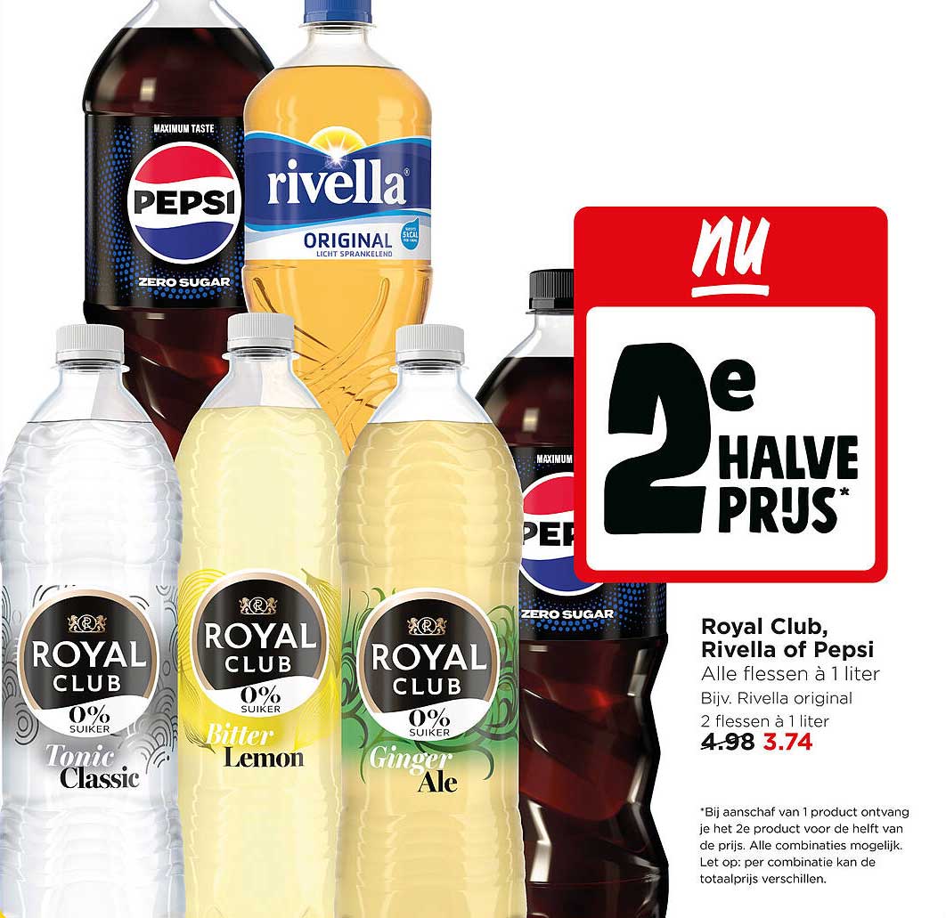 Royal Club, Rivella of Pepsi 2e halve prijs