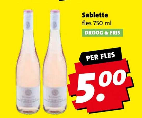 Sablette fles 750 ml DROOG & FRIS PER FLES