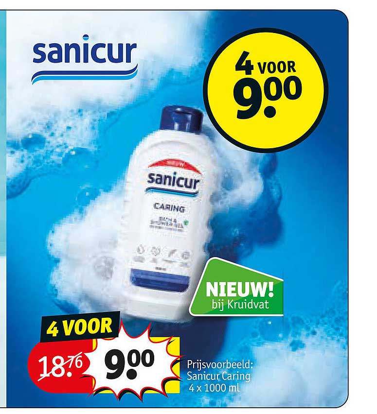 Sanicur Caring 4 x 1000 ml 4 voor 9.00