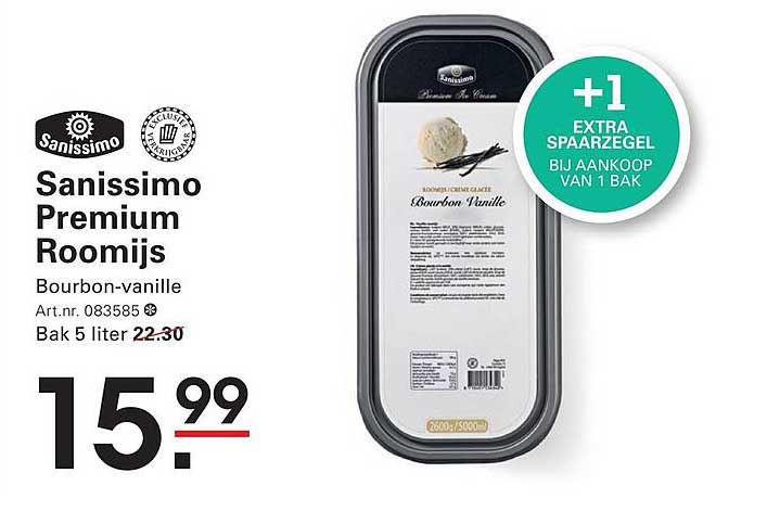 Sanissimo Premium Roomijs Bourbon-vanille