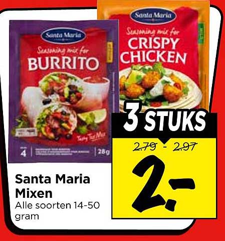 Santa Maria Mixen Alle soorten 14-50 gram 3 STUKS