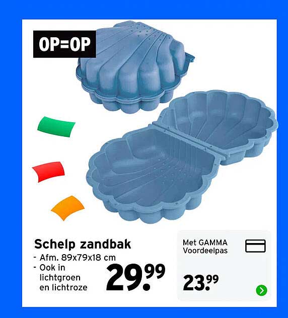 Schelp zandbak