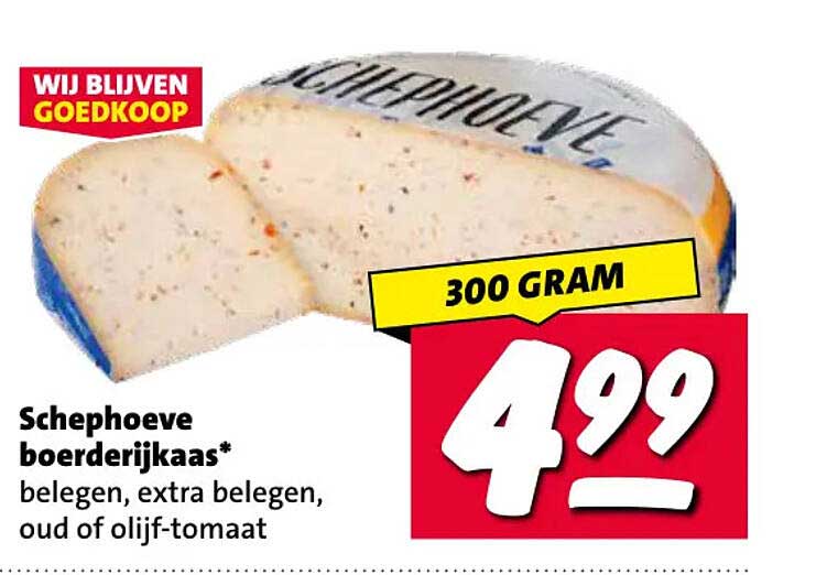 Schenhoeve boerderijkaas* belegen, extra belegen, oud of olijf-tomaat 300 gram